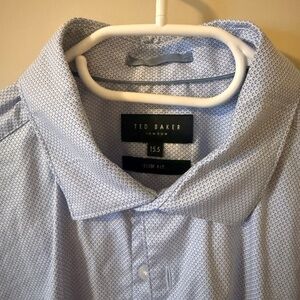 Ted Baker Light Blue Patterned Dress Shirt